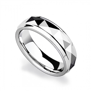 White 6mm Tungsten Ring